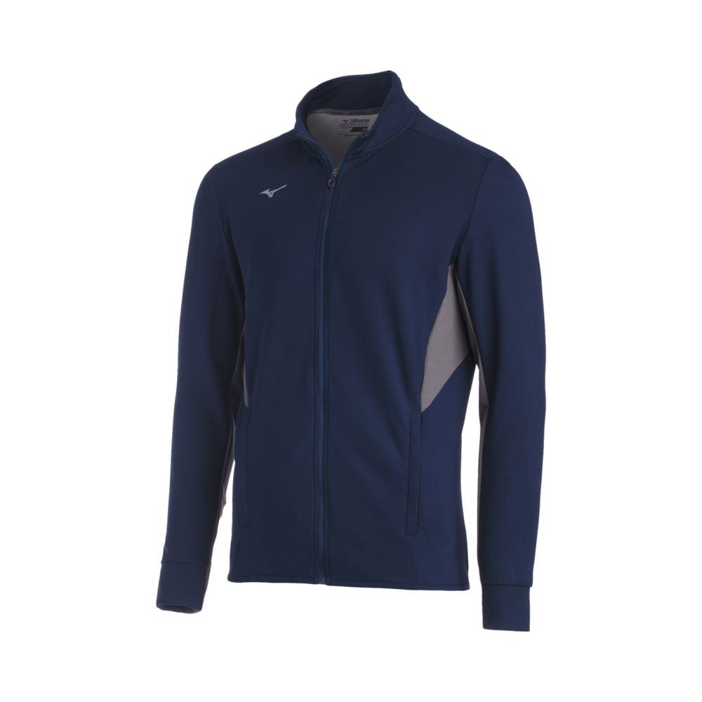 Chaqueta Mizuno Elite Thermal Hombre Azul Marino/Gris España GZYE-97458